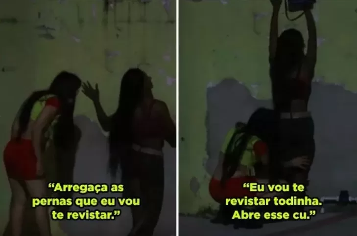 Natasha Caldeirão durante o meme ‘Policial Disfarçado’