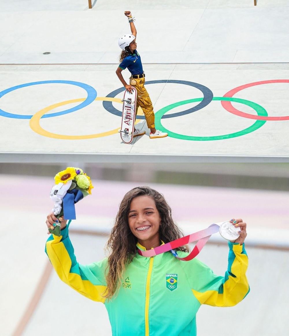 A skatista Rayssa Leal é a primeira embaixadora brasileira da grife Louis Vuitton Jhulia Rayssa Mendes Leal (Imperatriz, 4 de janeiro de 2008) é uma skatista brasileira vice-campeã olímpica nos Jogos Olímpicos de Verão de 2020, realizados em Tóquio, a mais jovem medalhista olímpica brasileira