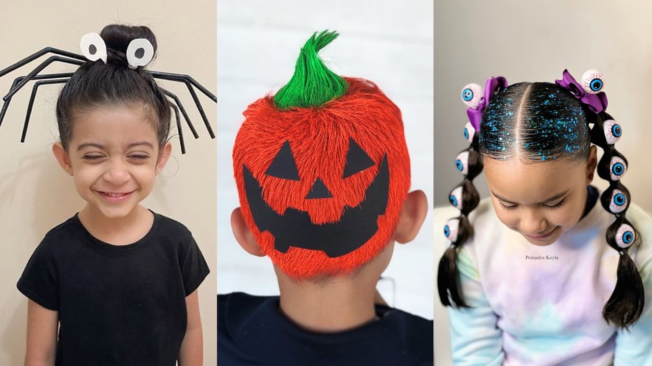 As melhores ideias de Cabelo Maluco Menina e Menino com o tema Halloween