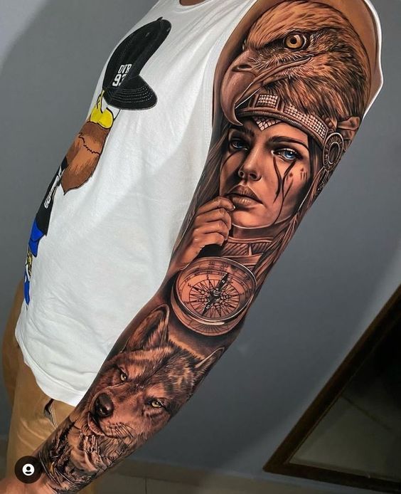 Tatuagem Braço Fechado: 12 ideias para você escolher Tatuagem braço fechado