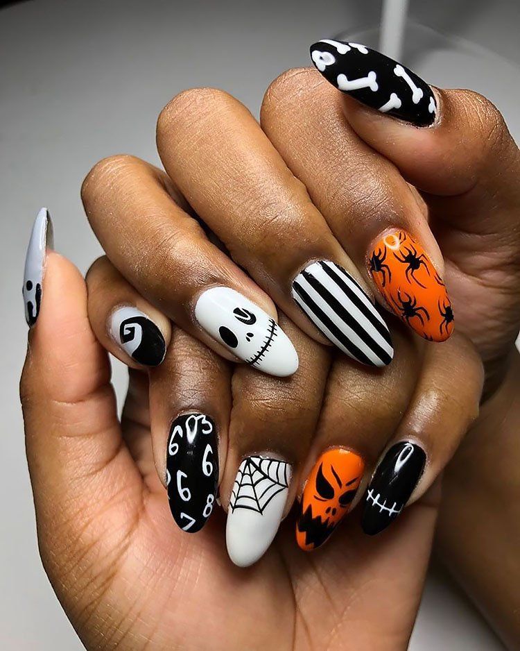 12 melhores ideias de unhas de Halloween ideias de unhas de Halloween