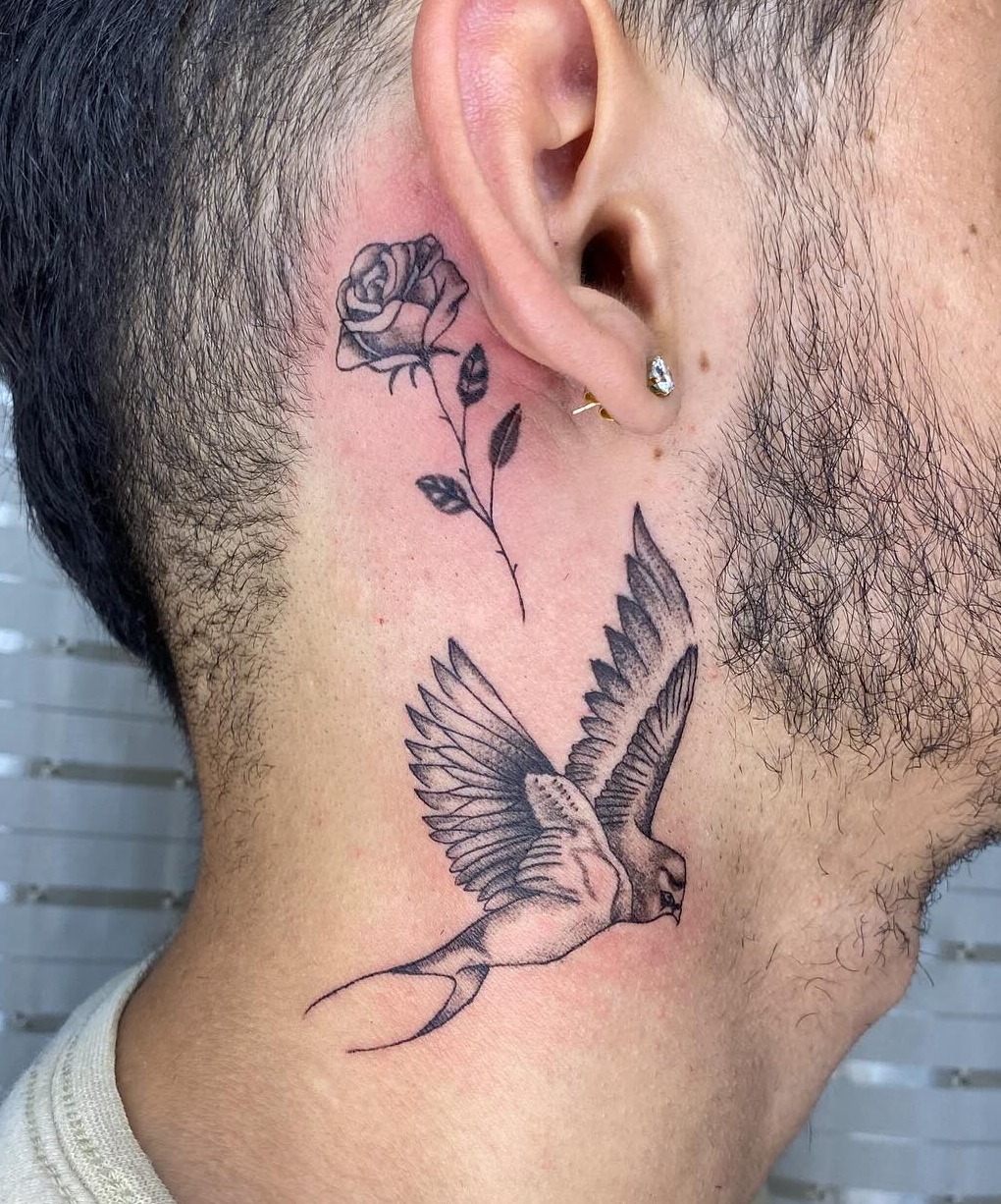 Tatuagem no Pescoço Masculina: 12 ideias para inspirar tatuagem no pescoço masculino