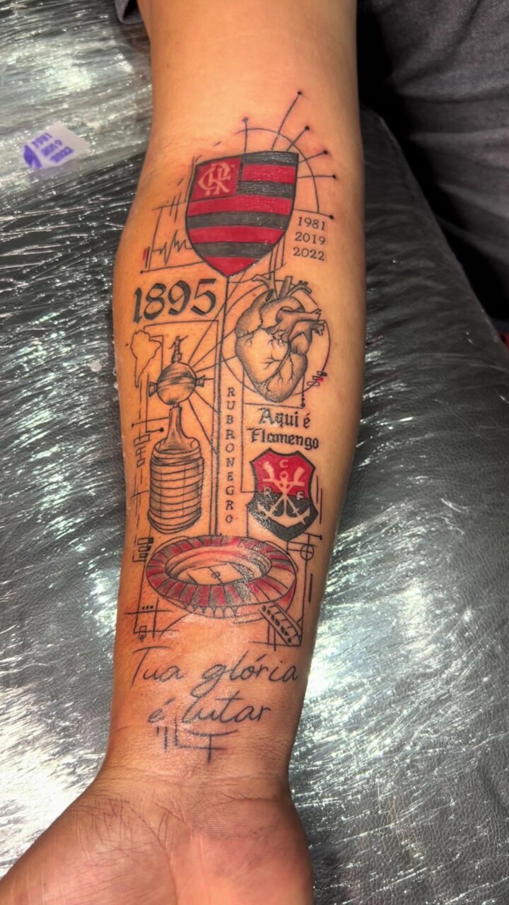 Tatuagem do Flamengo: 12 ideias de tatuagens Tatuagem do Flamengo