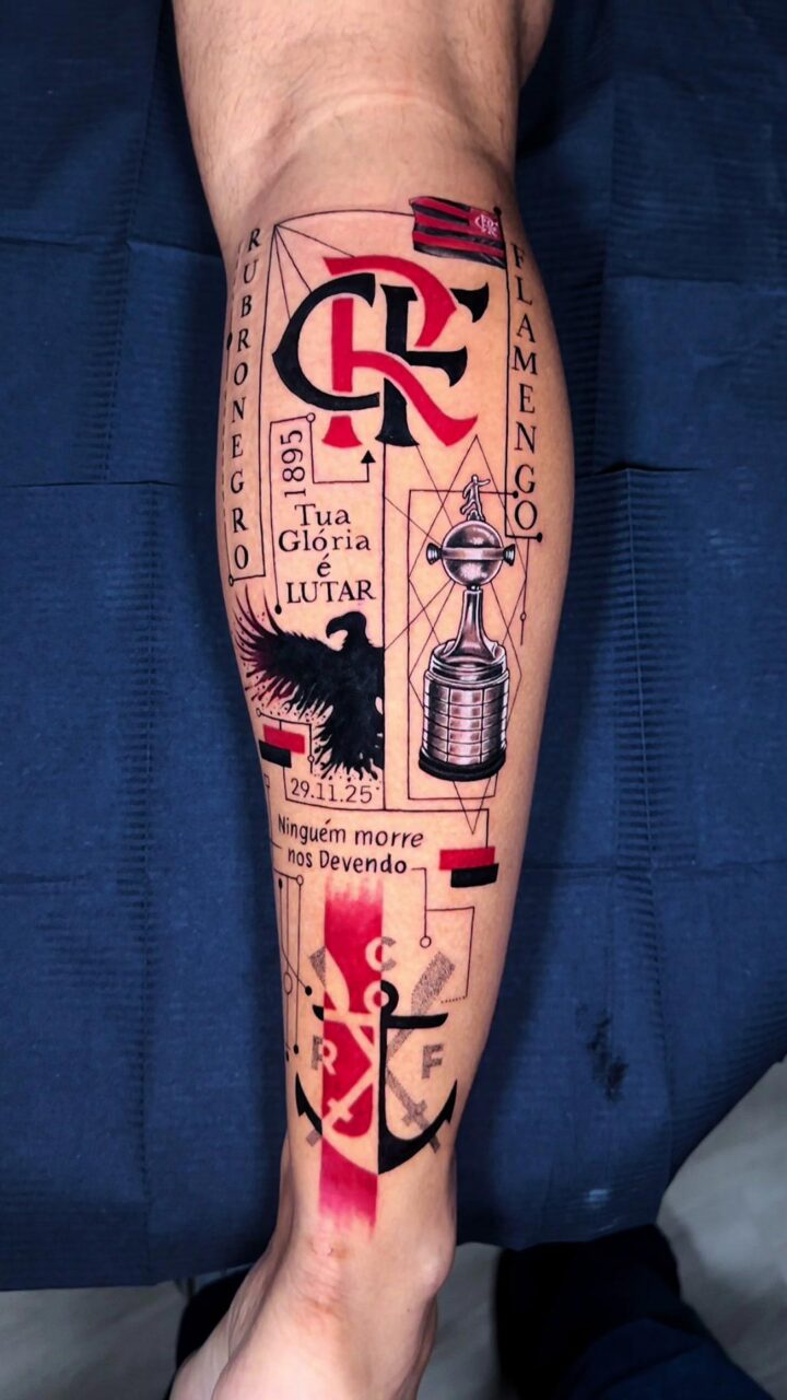 Tatuagem do Flamengo: 12 ideias de tatuagens Tatuagem do Flamengo