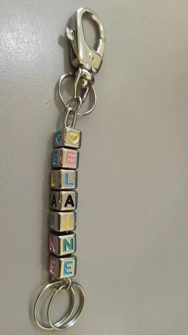 Melhor chaveiro personalizado montado letras de metal modelo dado Chaveiro personalizado com letras