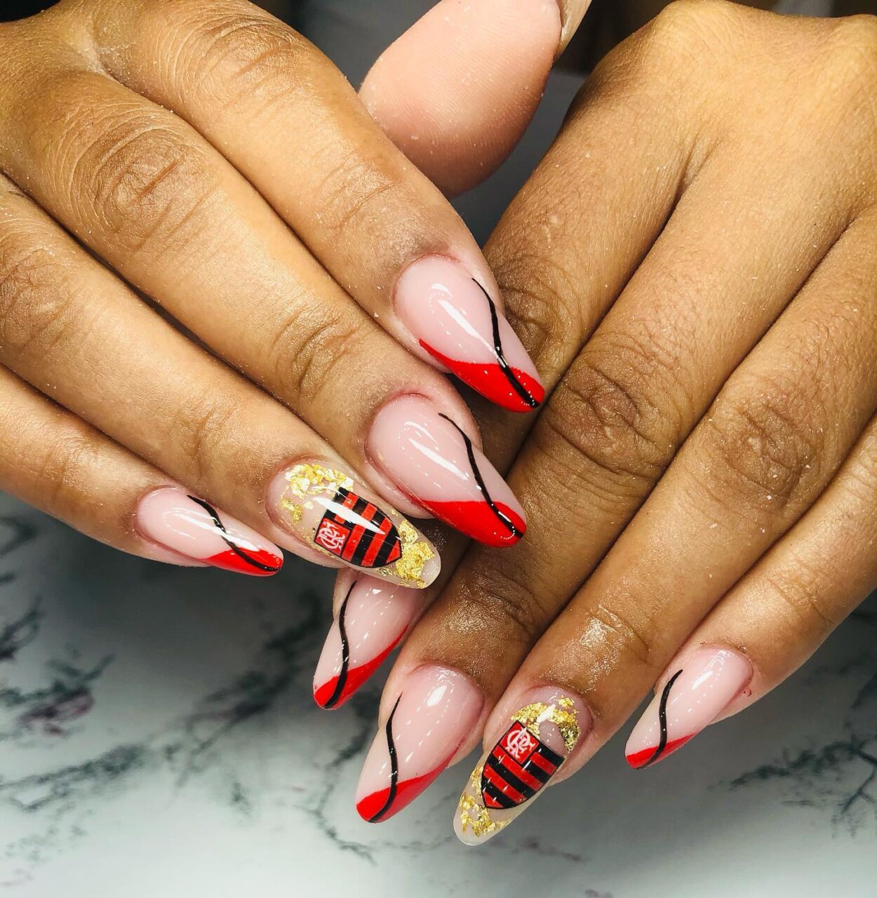 Unhas do Flamengo: 12 modelos para torcer com estilo rubro-negro Unhas do Flamengo